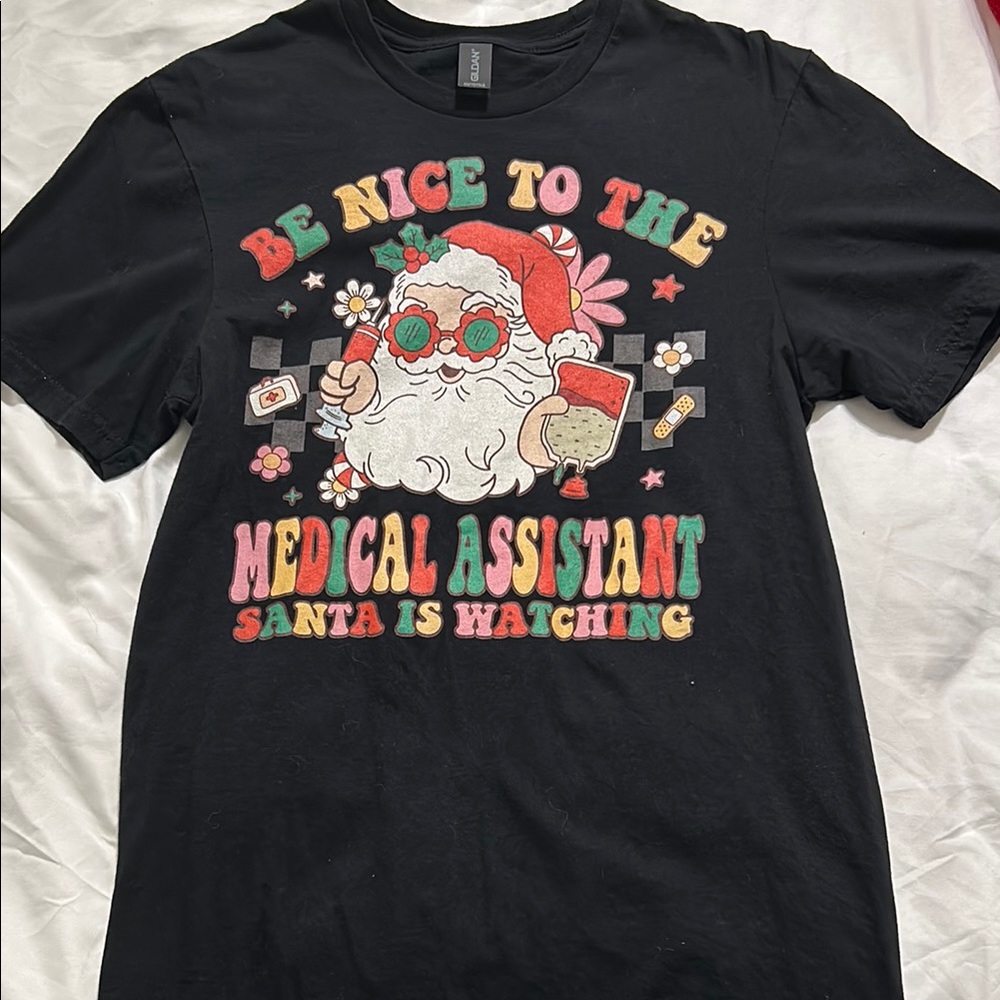 Black Graphic Tee - Be Nice to the Medical Assistant